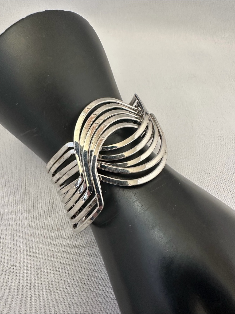 Silver-Tone Wave Cuff Bracelet - Women's Jewelry